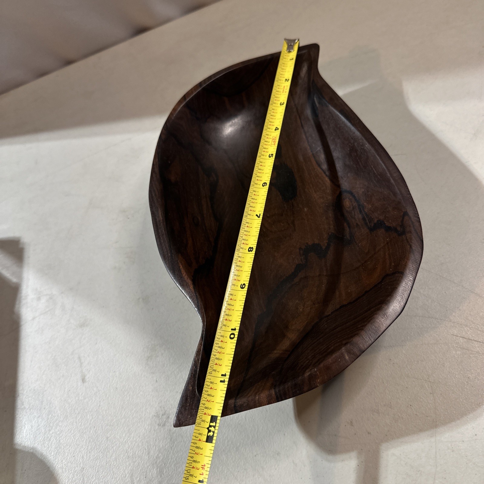 Vintage Mid Century Modern Brazilian Wood Serving Tray 12” x 6"