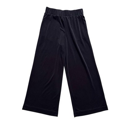 Monki Black Super Soft Wide Leg Pants XS Flowy Athleisure Neutral Normcore
