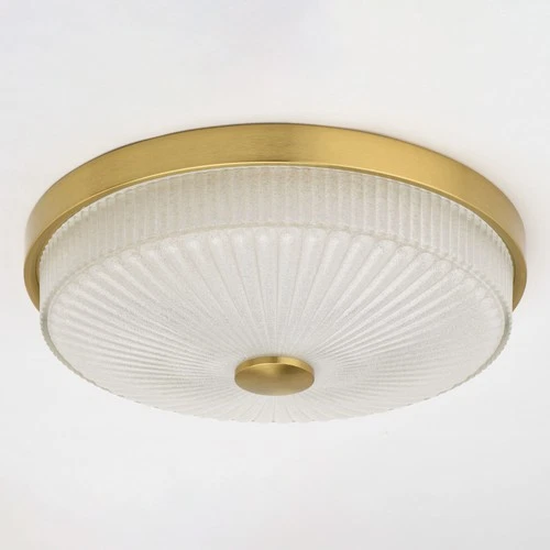 Vaxcel Lighting C0325 Preston 13"W LED Flush Mount Drum Ceiling - Brass - Picture 3 of 12