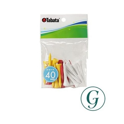 Tabata Golf Tee Short Tee Wood Tee Pro Slim Short Farbe 40mm 25 Stück GV0503