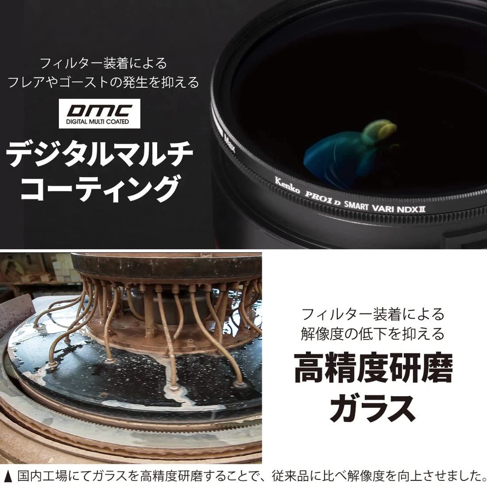 Kenko Variable ND Filter PRO1D Smart Variable NDX II 62mm ND3 ~ 32 X - Image 2 of 4