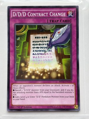 Yu-Gi-Oh D/D/D Contract Change MP16-EN154 Common 1st Ed NM