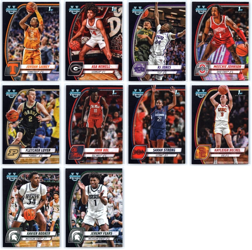 333 Lot - 2024-25 Bowman U Chrome Basketball - Autos Parallels Inserts Numbered - Image 2 of 4