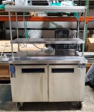 Dukers DUC48R 2-Door Undercounter Refrigerator With Hatco Glo-Ray Warmer