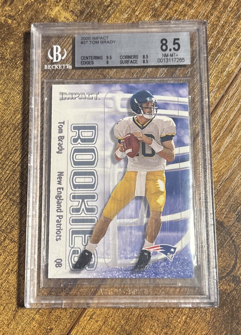 2000 Skybox Impact Tom Brady RC #27 BGS Near Mint 8.5 *GOAT Rookie!