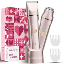 Bikini Trimmer for Women - 2-in-1 Electric Razors for Women  Dual Ceramic Bl...