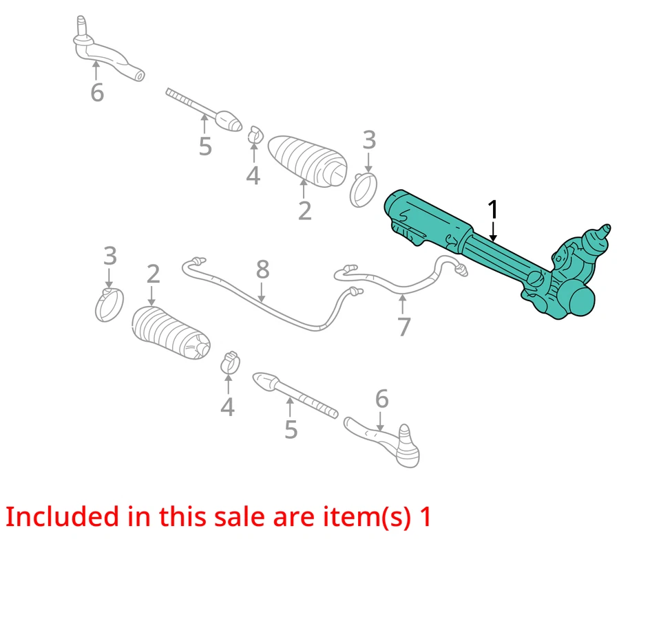Grand Marquis 2003 cremallera de engranajes de dirección y piñón fabricante de equipos originales 90 k millas (LKQ ~ 423126649) Foto 4 de 4