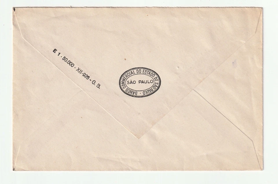 SOBRE DE CUBIERTA DE SAU PAULO BRASIL 1927 A SUIZA SELLO DE 400 REIS MEDIDO Foto 2 de 2