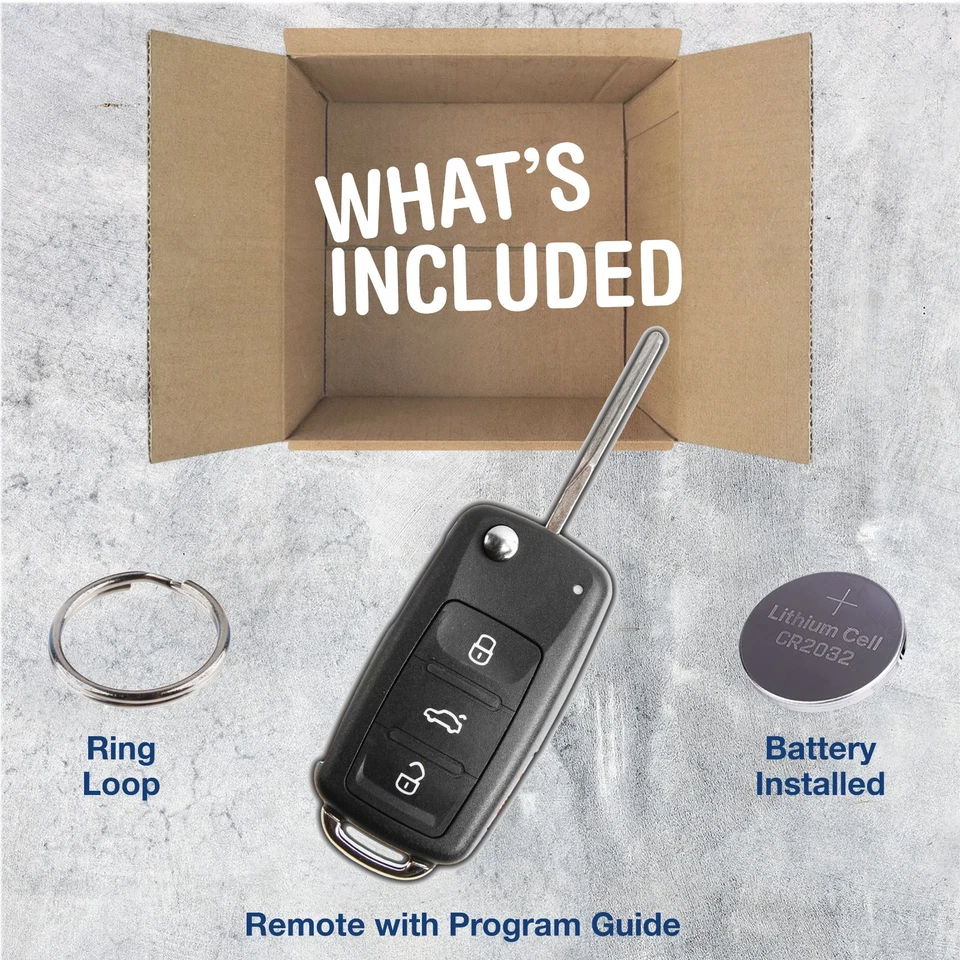 Key Fob Remote for 2010-2016 Volkswagen Beetle Golf Jetta Passat (NBG010206T) Foto 2 de 4