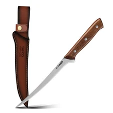 Caveman 7.5" Fillet Knife – High‑carbon stainless steel Blade Rosewood Handle