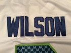 Russell Wilson #3 mens small Seattle Seahawks Jersey NIKE SUPER BOWL SEWN WHITE — photo 4