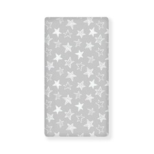 Star Baby Crib Sheets Grey Fitted Standard Mattress 52x28x8 Inch Cute Toddler