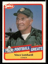 1989 Swell Greats Vince Lombardi #44 Green Bay Packers