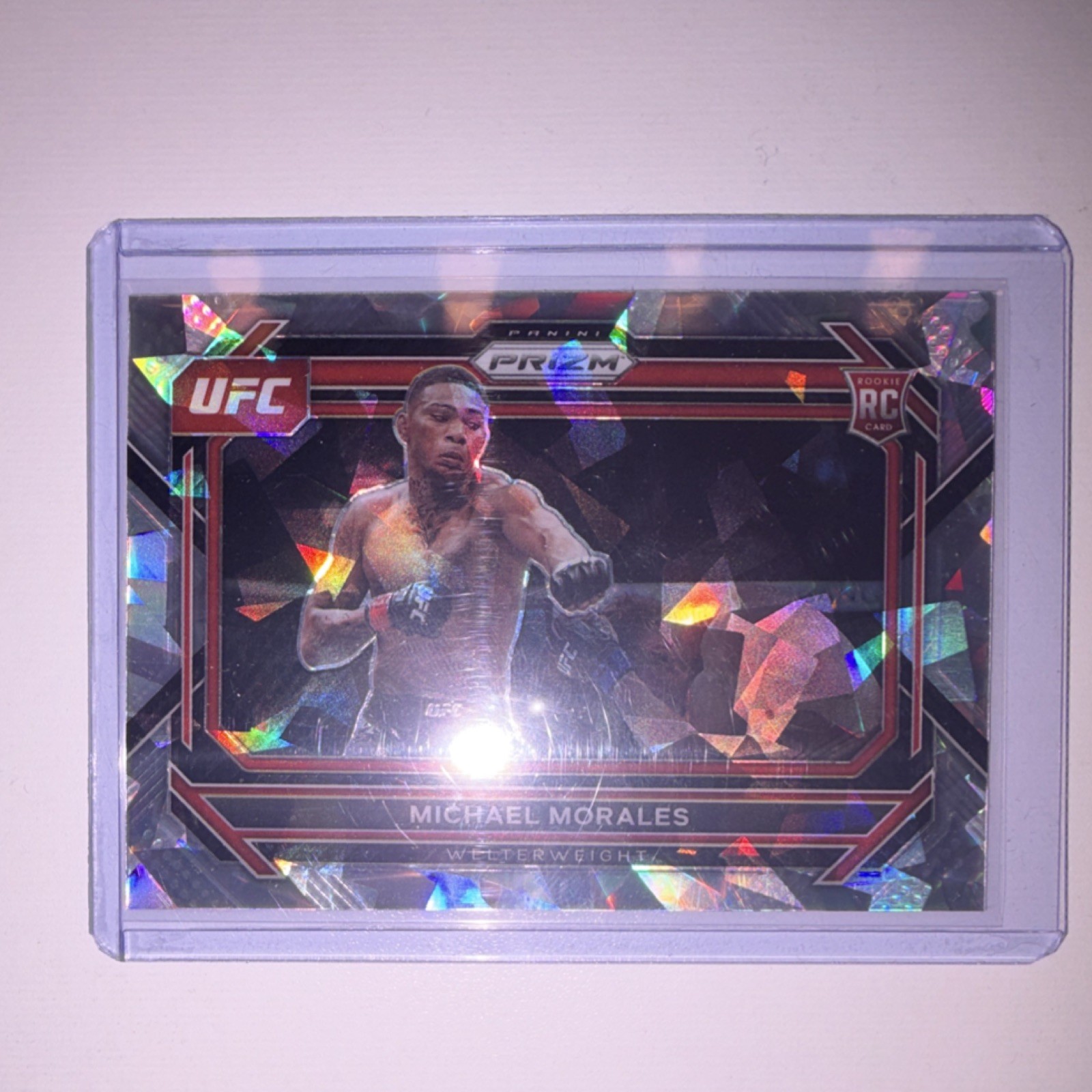 2023 Panini Prizm UFC Michael Morales #97 Rookie Cracked Ice