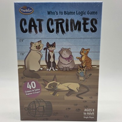 Thinkfun Who's To Blame Logic Game Cat Crimes 40 Crimes to Solve Sealed
