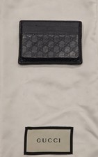 Gucci Microguccissima Blue Leather Logo Card Case