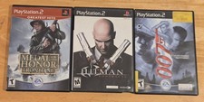 PS2 Games Lot 3 Hitman 007 Medal of Honor Working
