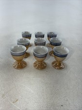 Lot Of 9   Vintage Iridescent Porcelain Egg Cups