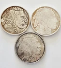 Lot 3 BUFFALO .999 FINE SILVER XRF Verified XRAY Verified .999 Fine Silver 3 OZT