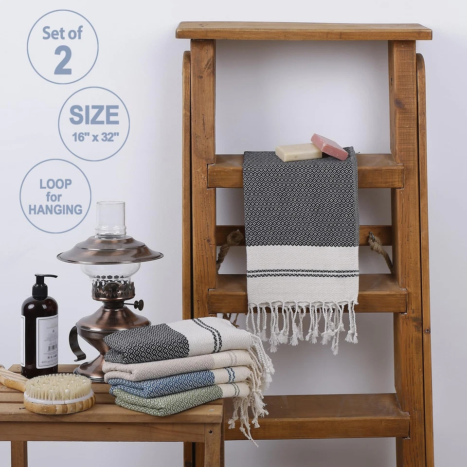 Evelynen Toallas de Mano Turcas para Baño y Cocina Toallas Decorativas Juego de... Foto 3 de 4