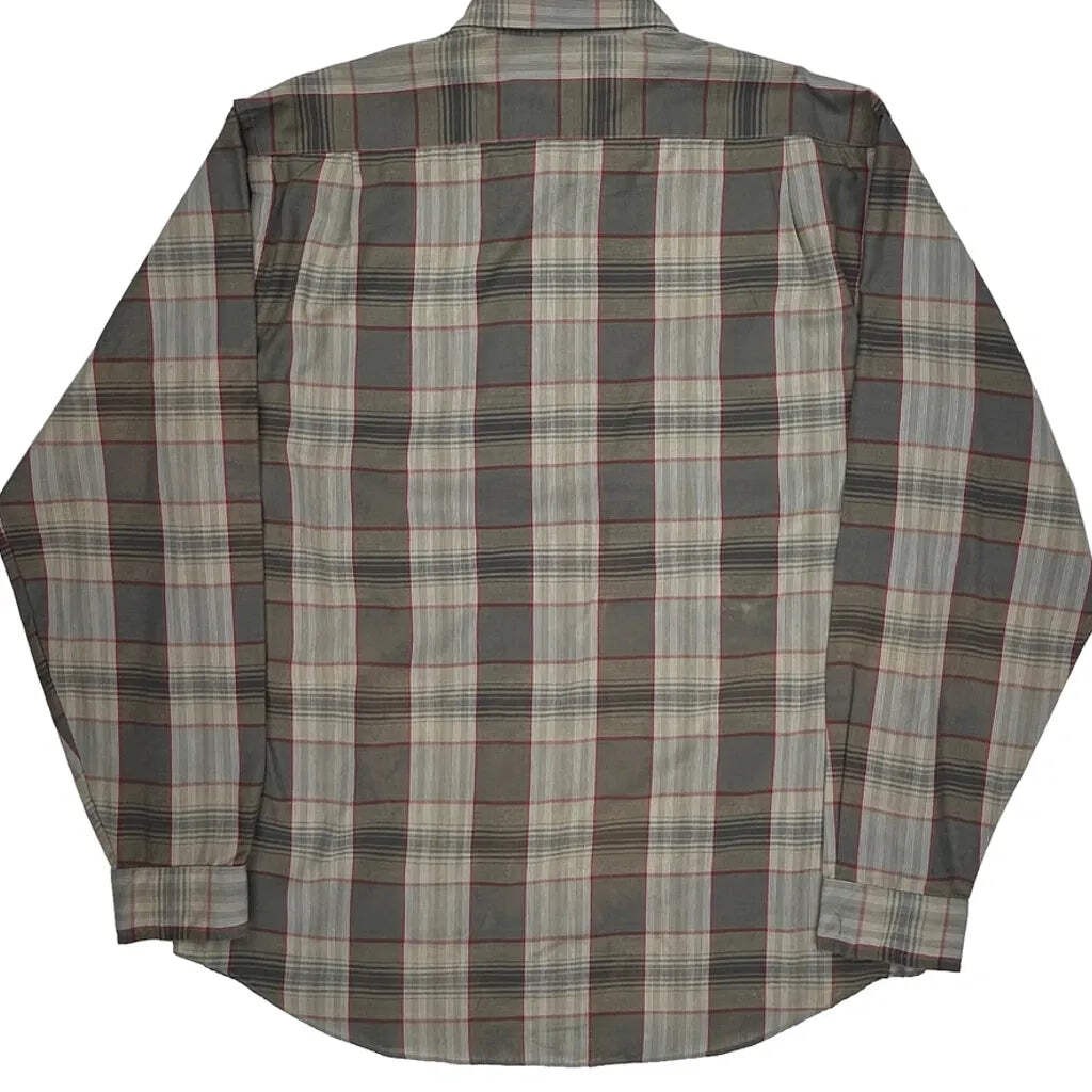 Levis Checked Patterned Shirt - Large Gray Polyes… - image 7