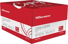 Copy Print Paper, 8 1/2In. X 11In., 20 Lb, Bright White, 500 Sheets per Ream, Ca