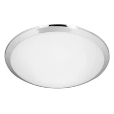 Kuzco Malta 15" LED Flush Mount, Chrome/Opal - FM1515-CH