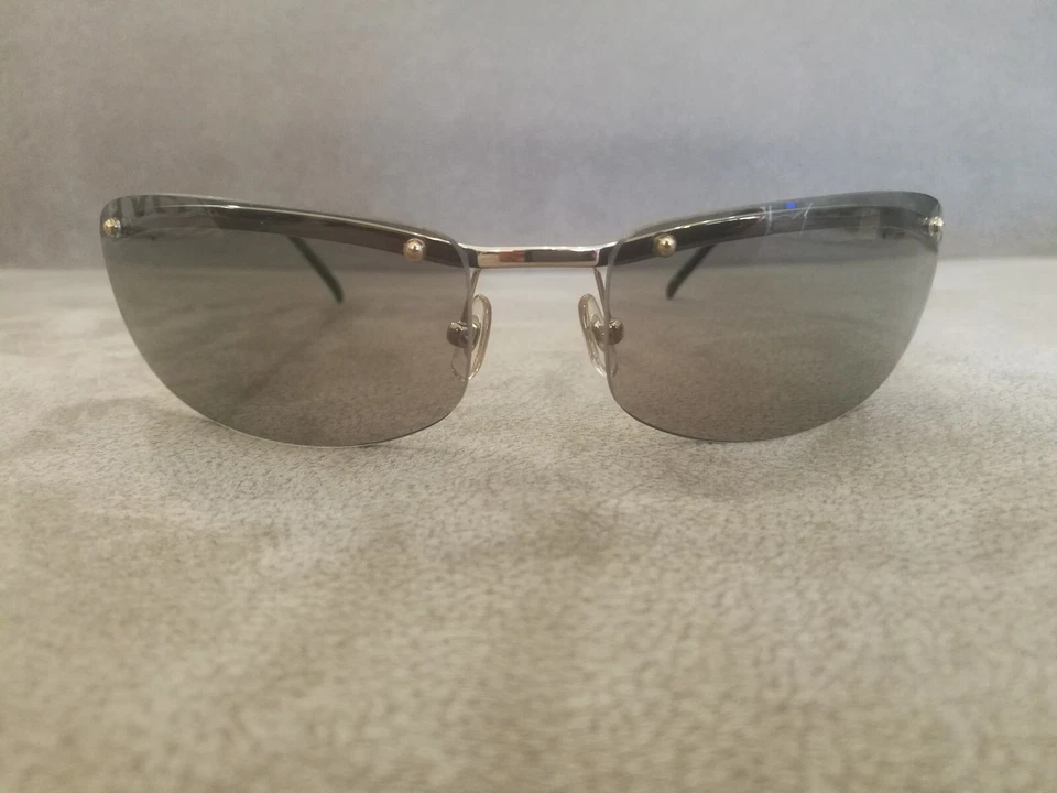 ALEXANDER McQUEEN Aviator Sunglasses Models 42-0027 Color Gold Green Lenses - Image 2 of 4