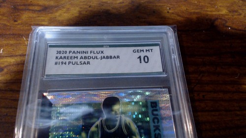 Kareem Abdul-Jabbar  2020-21 Panini Flux BLUE Pulsar Prizm SP #194 SPA 10 GEM MT - Picture 3 of 6