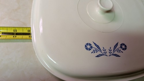 Corning Ware blue cornflower white Pyroceram - replacement square lid only - 10" - Picture 10 of 10