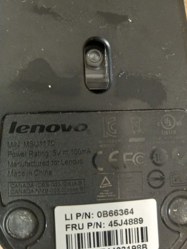 Lenovo MSU1175 Optical Scroll 2 Button Mouse 45J4889 - Picture 8 of 8