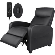 Rocker Recliner Chair for Adults,PU Leather Massage Chair,Adjustable Single Sofa
