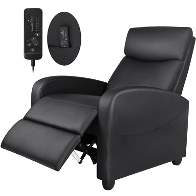 Small Sofa Lounge Chair with Adjustable PU Leather ,Home Theater Seating