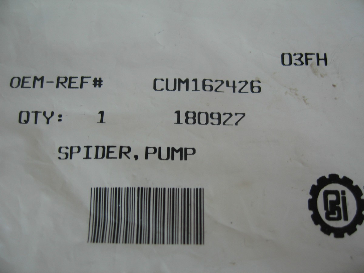 Black Coupling Spider for Cummins 855 & N14. PAI # 180927 Ref