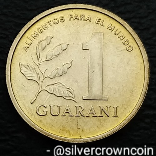 Paraguay 1 Guarani 1993. F.A.O. KM192. One Dollar coin. Tobacco Plant