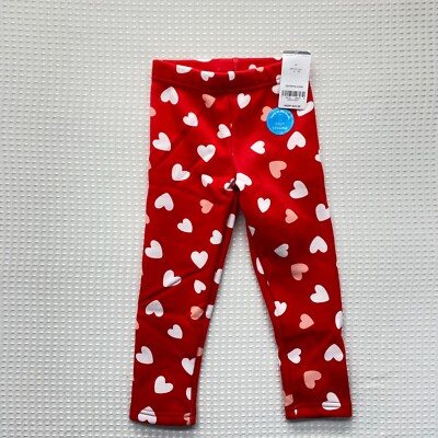 NWT Carters Toddler Kids/Girls Polka Dot Cozy Legging Pants White Size 3T 