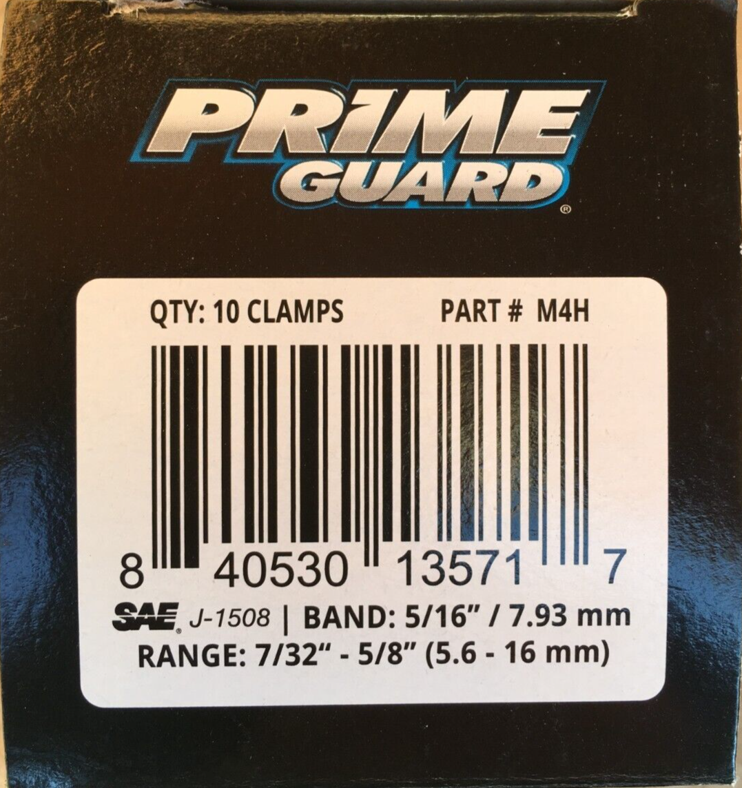 PRIME PREMIUM 04 FUEL LINE STAINLESS STEEL HOSE BAND CLAMPS WORM DRIVE