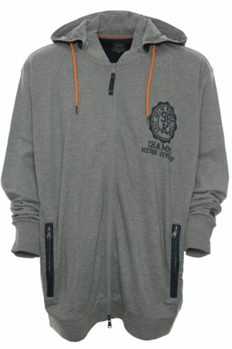 Chaqueta con capucha Kitaro sudadera con capucha chaqueta sudadera hombre gris azul talla grande - Imagen 2 de 7