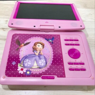 DVD Player Disney Princess Sofia Portable Pink SD Card USB 9 in AC