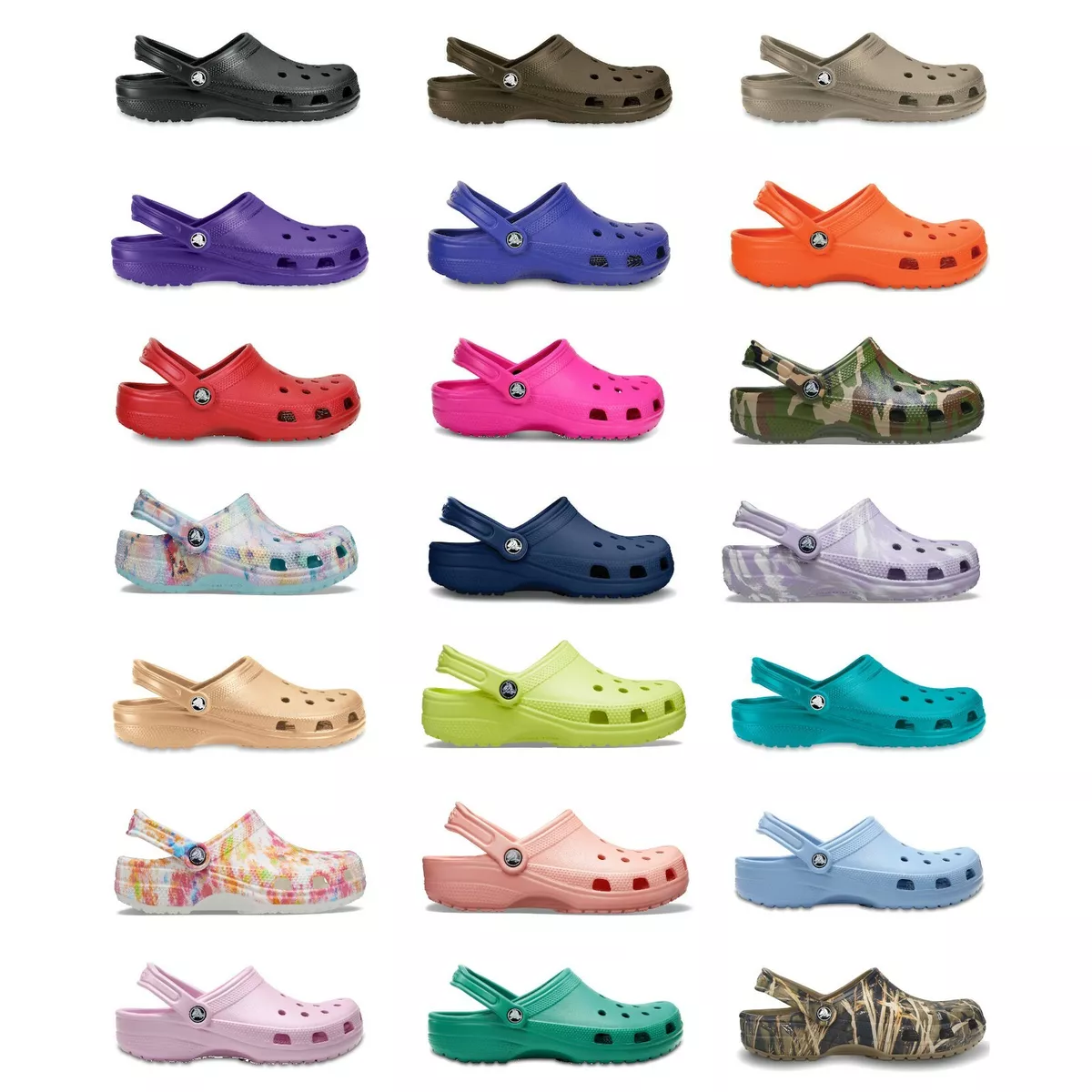 all colors of crocs