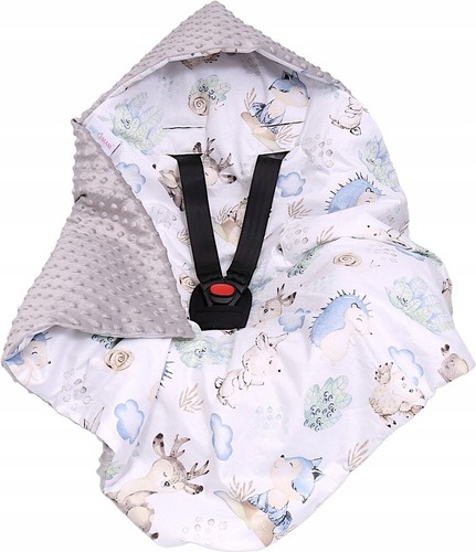 Baby Car Seat Hooded Blanket Double-sided Soft Cotton - Picture 26 of 75