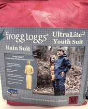 New Frogg Toggs Youth Ultra-Lite2 Waterproof Youth Suit Sz Medium 8-10 PINK
