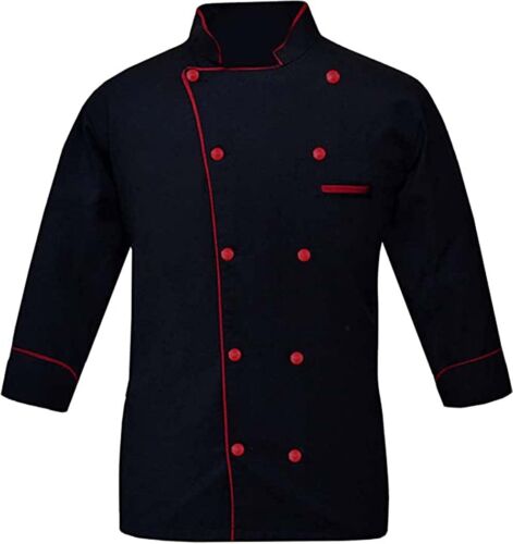Chef Works Coat Poly Cotton Double Breasted Jacket Multi-Colored Kitchen Uniform - Picture 7 of 23