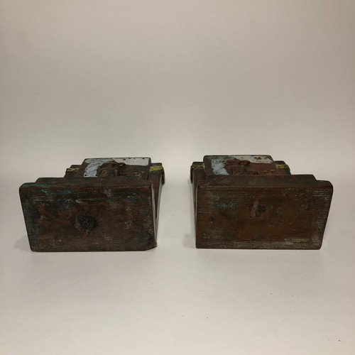“The Kiss” Art Deco Copper & Bronze Bookends Antique Vintage Heavy - Picture 15 of 17