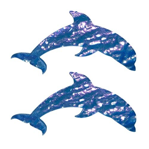 Dolphin Glass Swimming Pool Step Marker Mosaic (8"x4.5", Deep Blue) (2 Pack) - Picture 1 of 4
