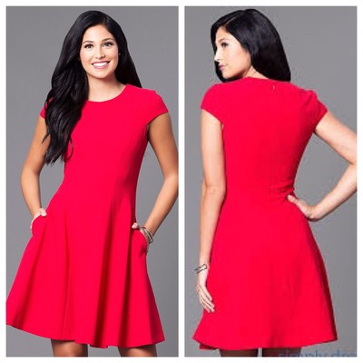 red dress fit and flare