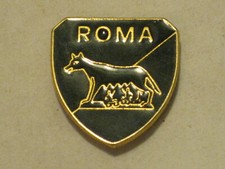 ROMA dog wolf nursing human babies Italy souvenir metal enamel magnet 