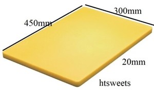 Hygiplas Extra Thick Low Density Yellow Chopping Board Standard - DM002