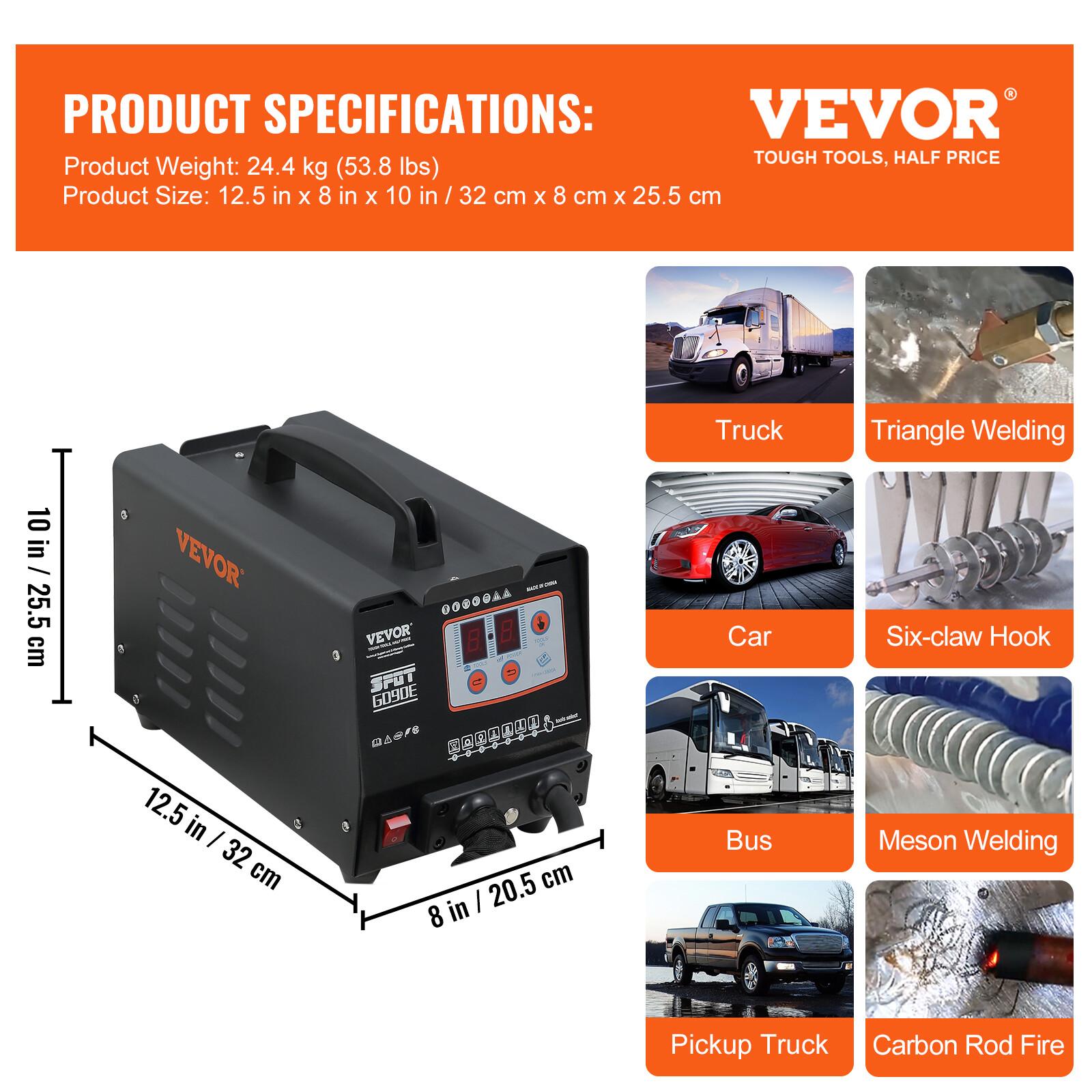 Multispot Auto Tech Automotive Dent Repair Kits Panel Spot Puller G90e Vehicle Dent Spotter ...