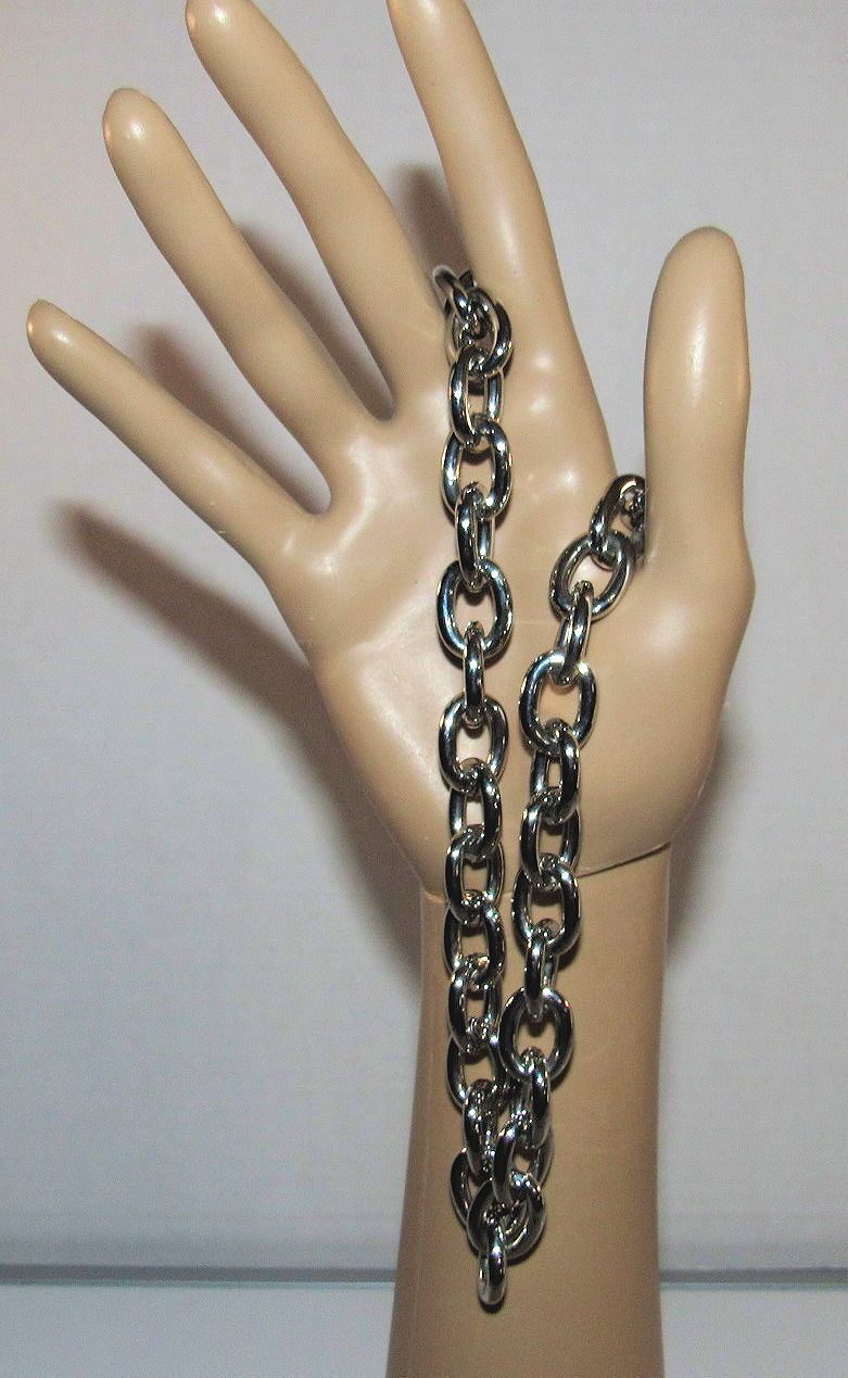 Chunky Statement Cable Chain Choker Necklace Bike… - image 5